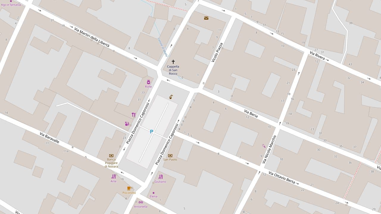 Mappa di Piazza Caporossi 4, Mathi Canavese (TO)
